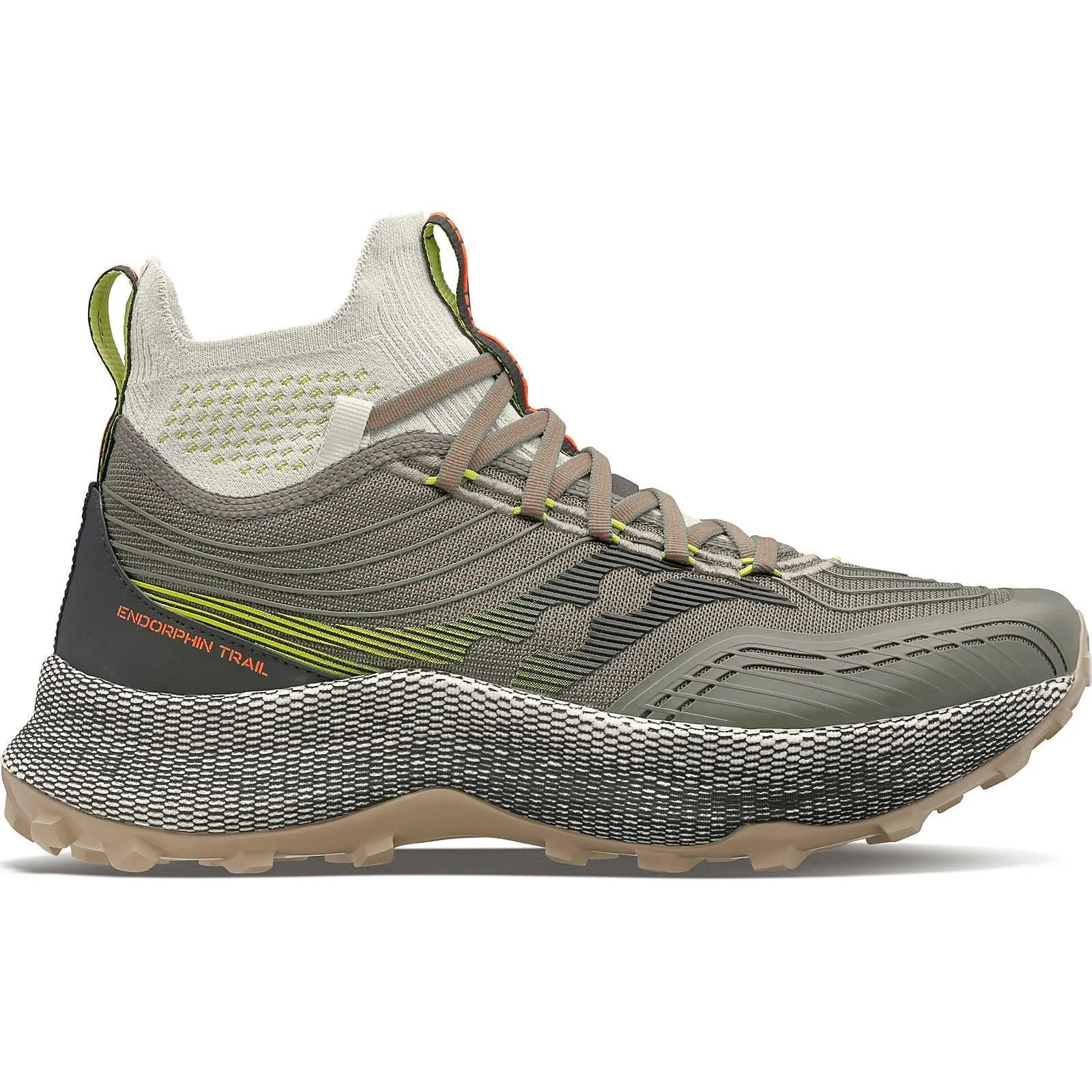 Saucony Endorphin Mid Mens Trail Running Shoes - Green Stable Frame