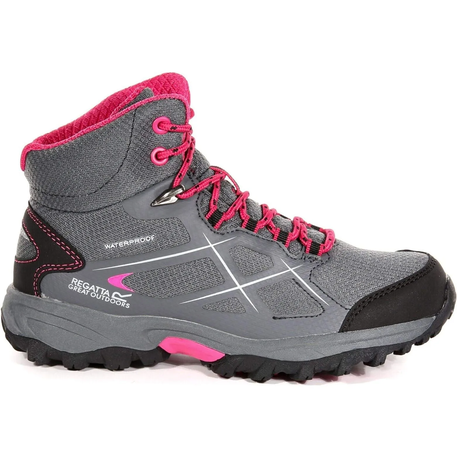 Regatta Kota Mid Junior Waterproof Walking Boots - Grey Anti-Slip Performance