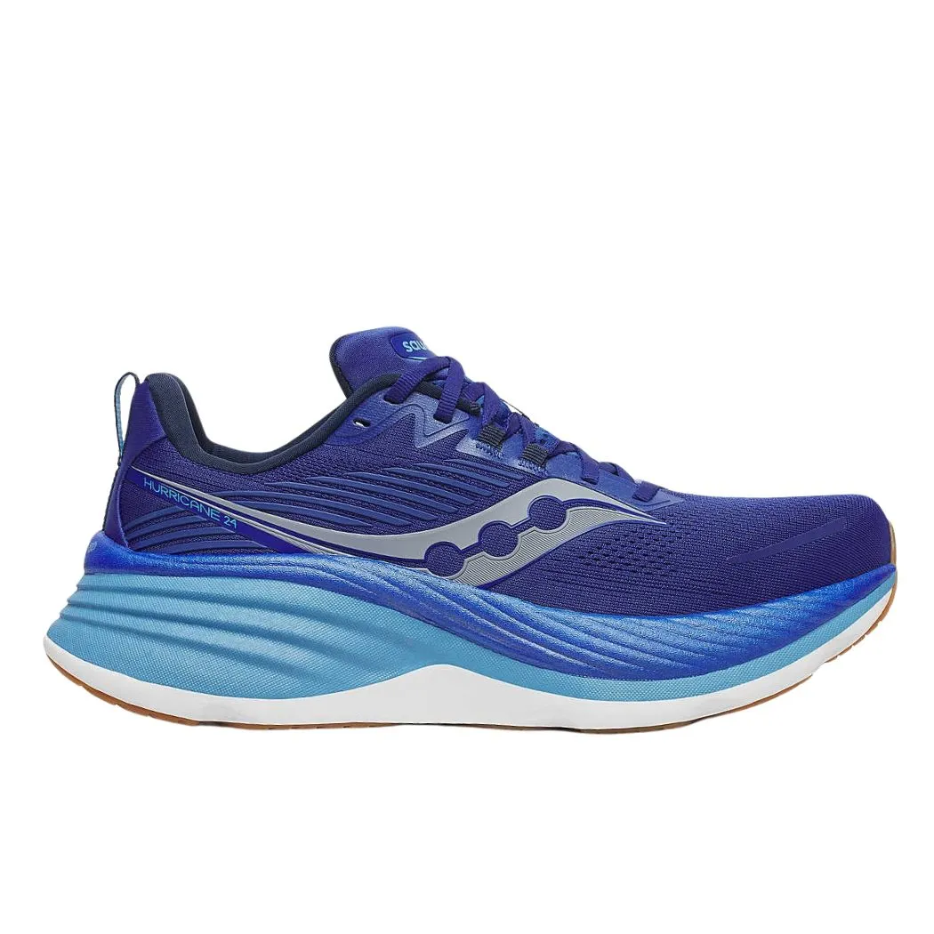 Black Edge Sturdy Build saucony Hurricane 24 Men's Running Shoes