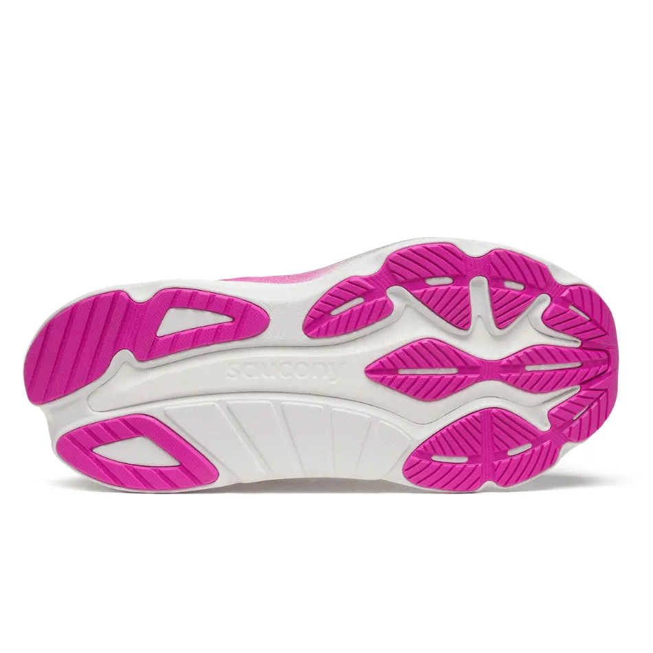 Saucony Women's Hurricane 24 Running Shoes in Navy/Fuchsia SS25 10K Run