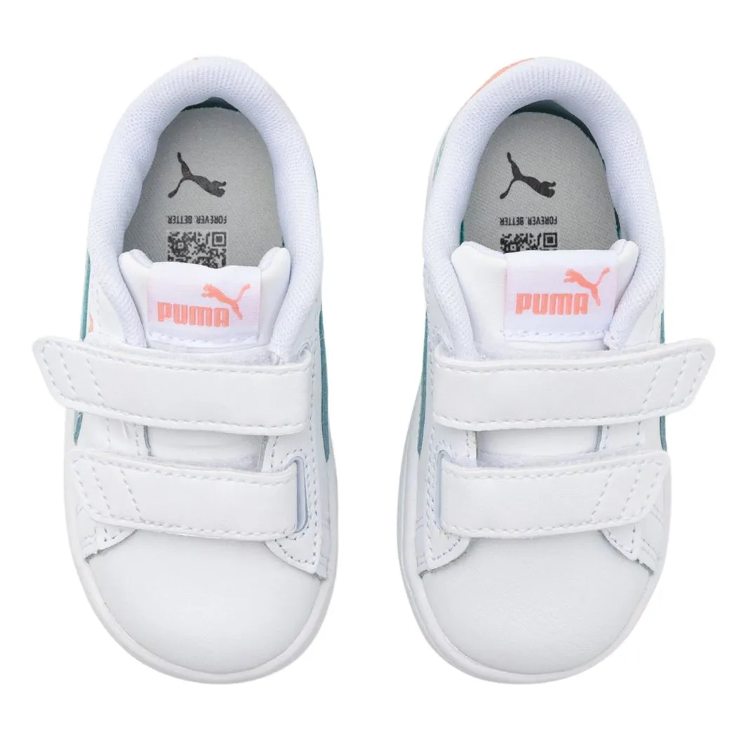 puma Smash 3.0 V Kids Shoes Retro Core Smooth Soles