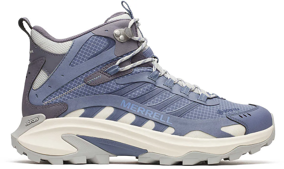 Merrell Moab Speed 2 Mid GORE-TEX Mens Walking Shoes - Blue Strong Tread Desert Trek