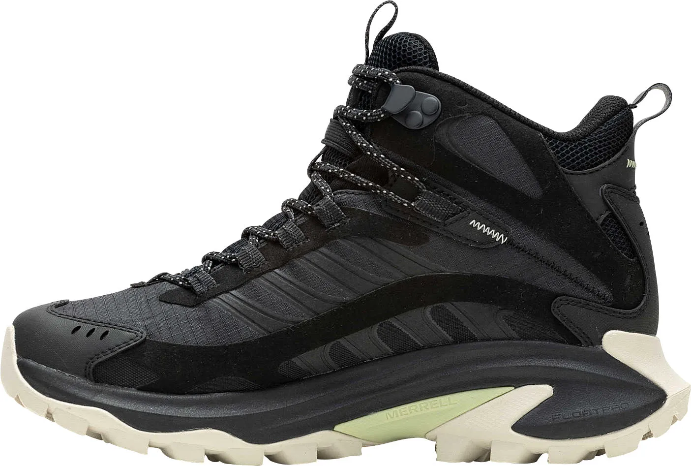 Merrell Moab Speed 2 Mid GORE-TEX Womens Walking Boots - Black Long Trek Support Stable Hike Fit