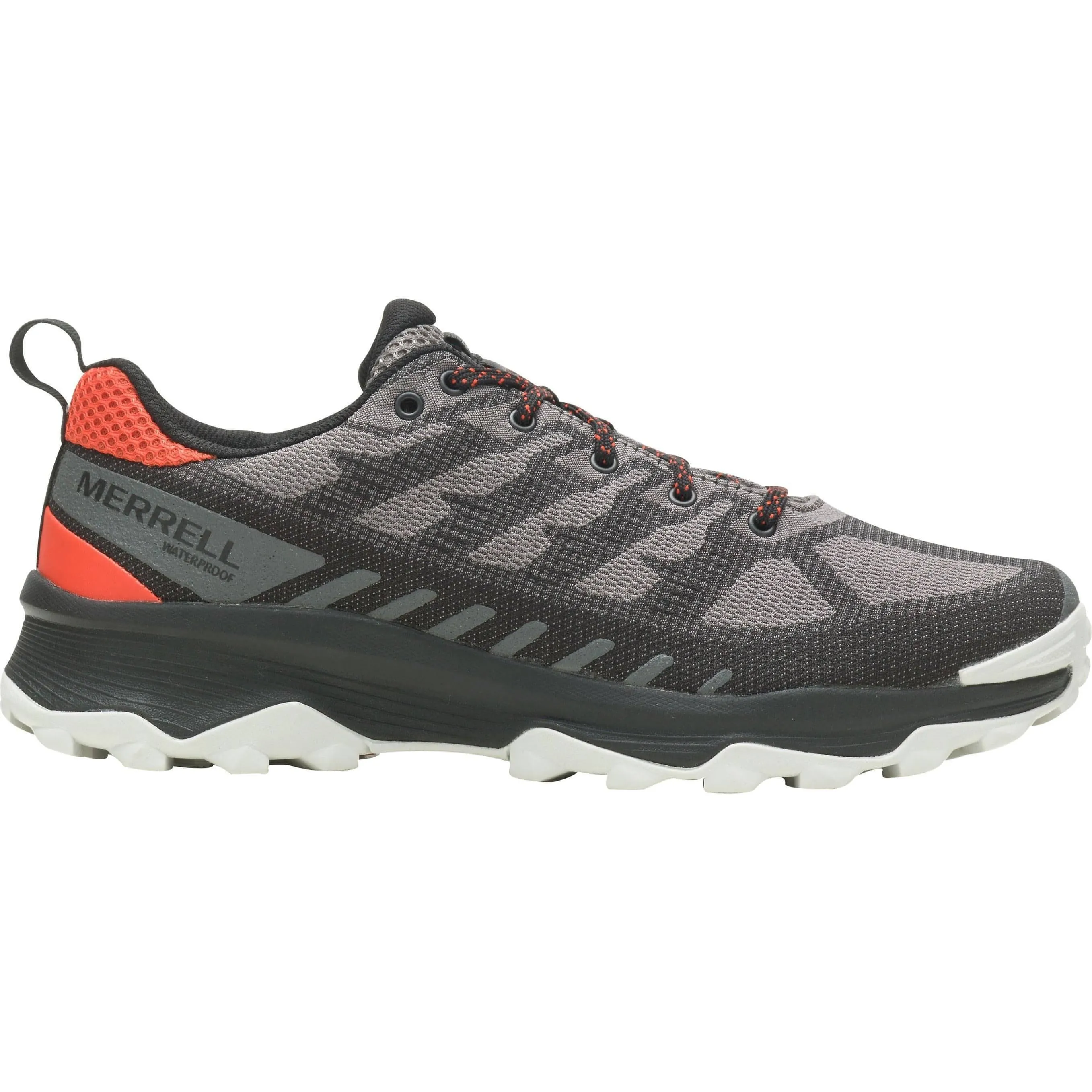 Merrell Speed Eco Waterproof Mens Walking Shoes - Grey Rocky Terrain Fit