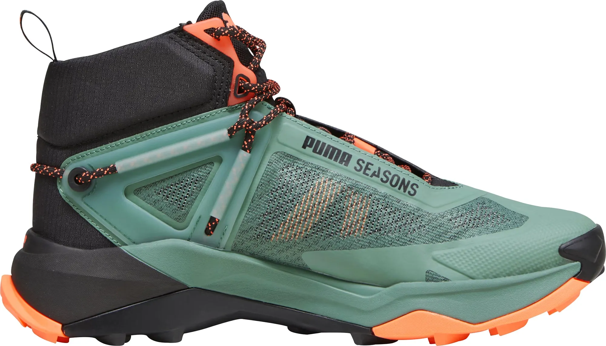 Puma Explore Nitro Mid Mens Walking Boots - Green All-Weather Traction