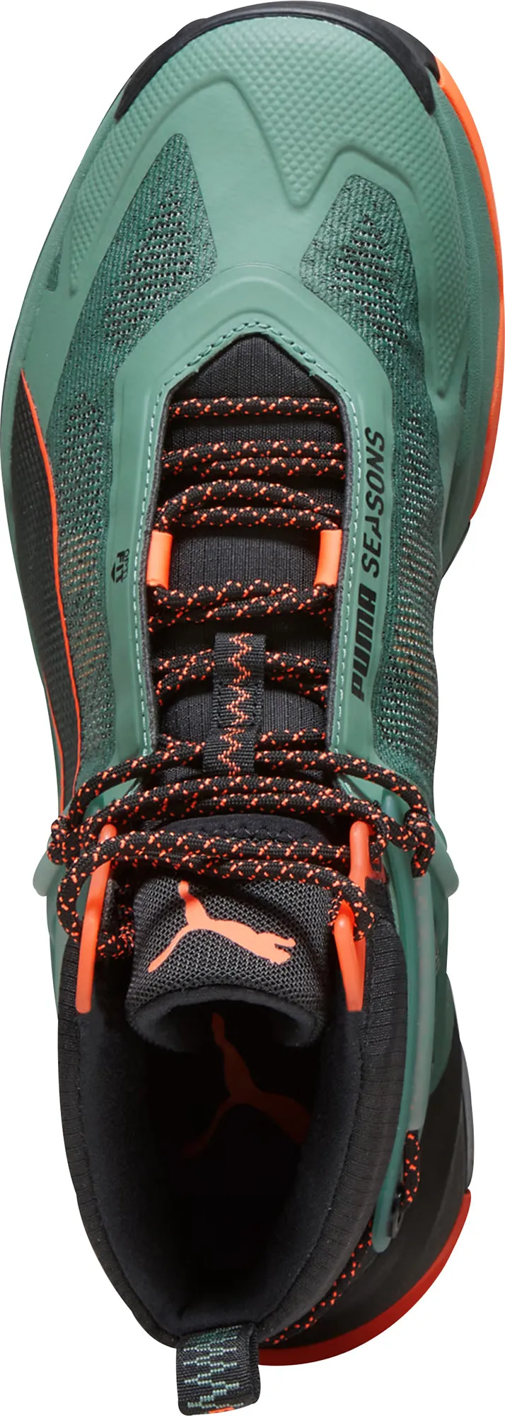 Comfortable Trekking Camping Puma Explore Nitro Mid Mens Walking Boots - Green