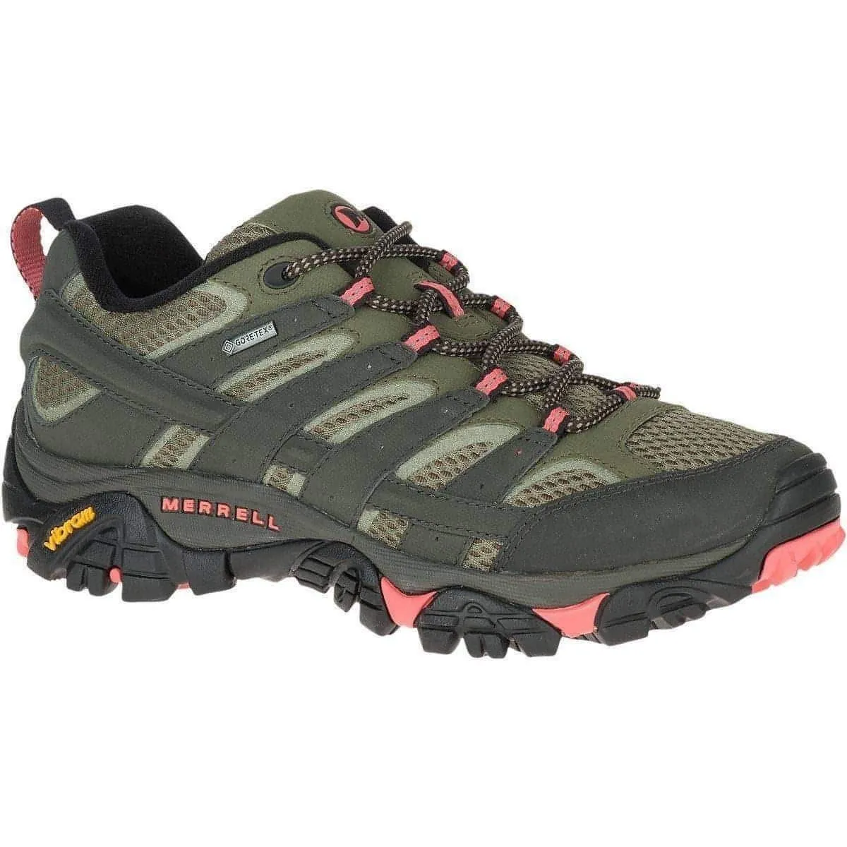 Merrell Moab 2 GORE-TEX Womens Walking Shoes - Green Trail Footwear Mountain Footwear