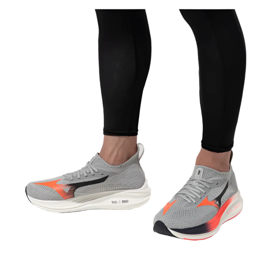 Hilly terrain running Mizuno Men's Neo Zen Running Shoes in Harbour Mist/Fiery Coral 2/Baritone Blue AW25