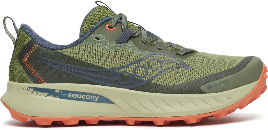 Saucony Peregrine 15 GORE-TEX Womens Trail Running Shoes - Green Rapid Transition Form Retention