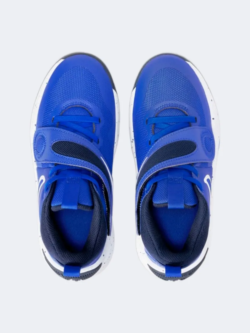 Mesh Upper Nike Team Hustle D 11 Gs Boys Basketball Shoes Blue