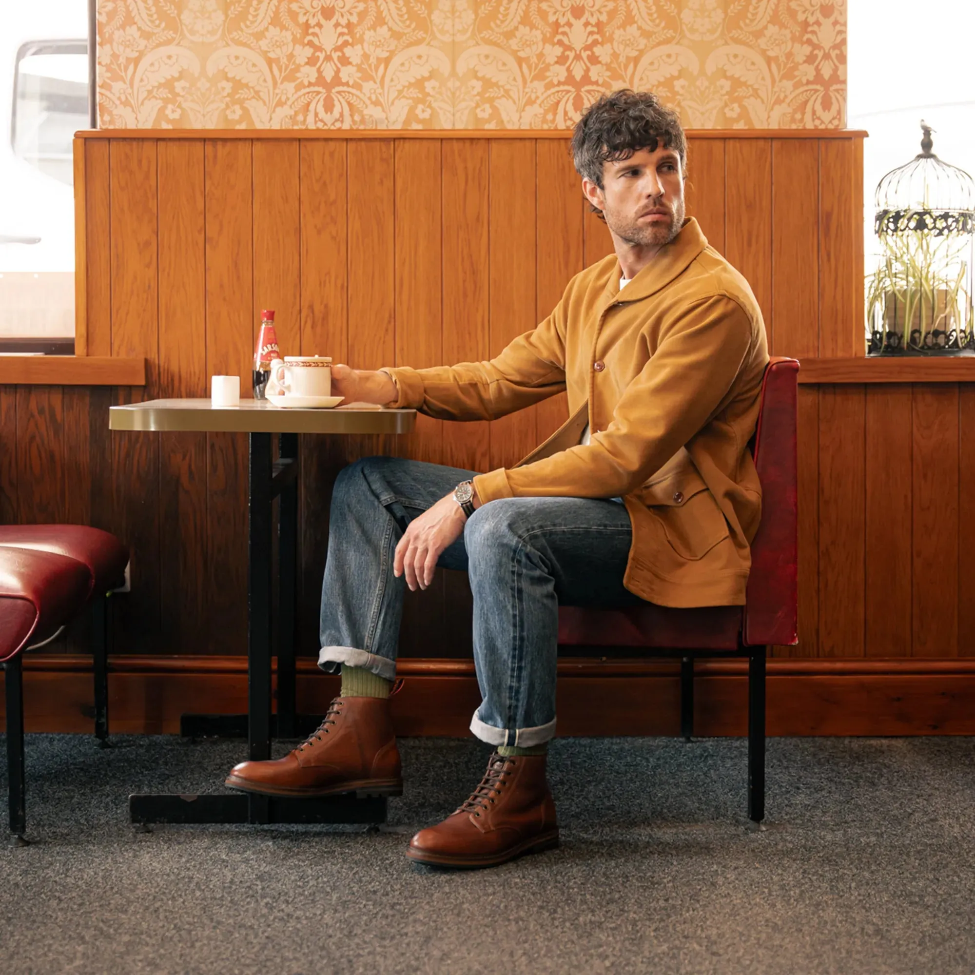Natural Feel Breathable All-Day Wear SETTLE // CARAMEL GRAINED