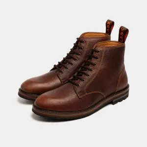 SETTLE // CARAMEL GRAINED Leather Style Suede Finish