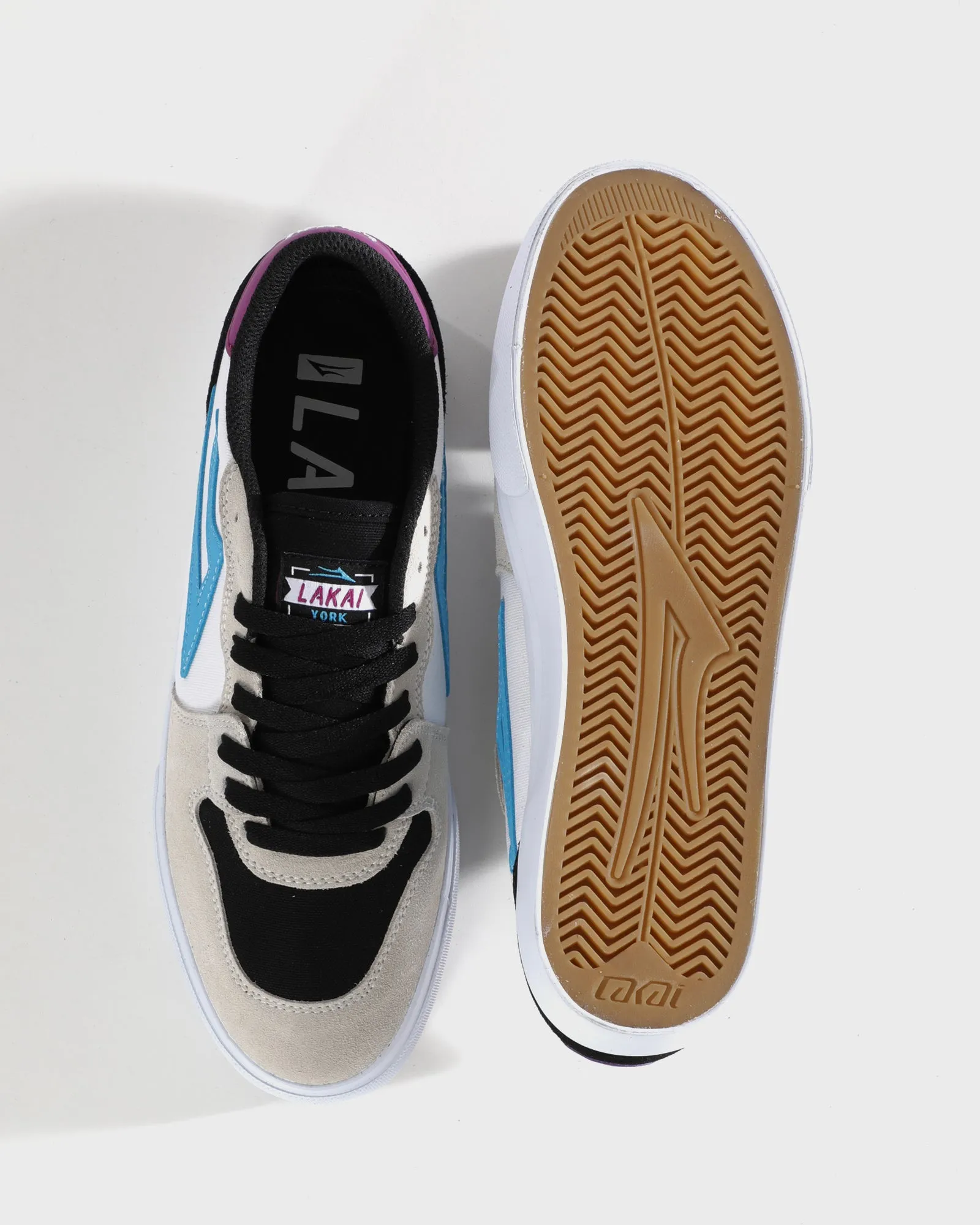 Wide Path York - White/Black Suede