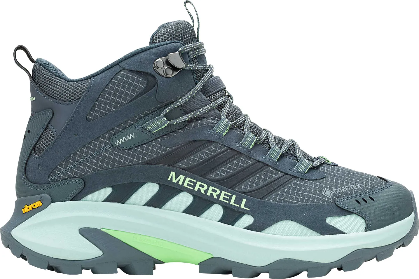 Merrell Moab Speed 2 Mid GORE-TEX Mens Walking Boots - Grey Hill training Trek Challenge