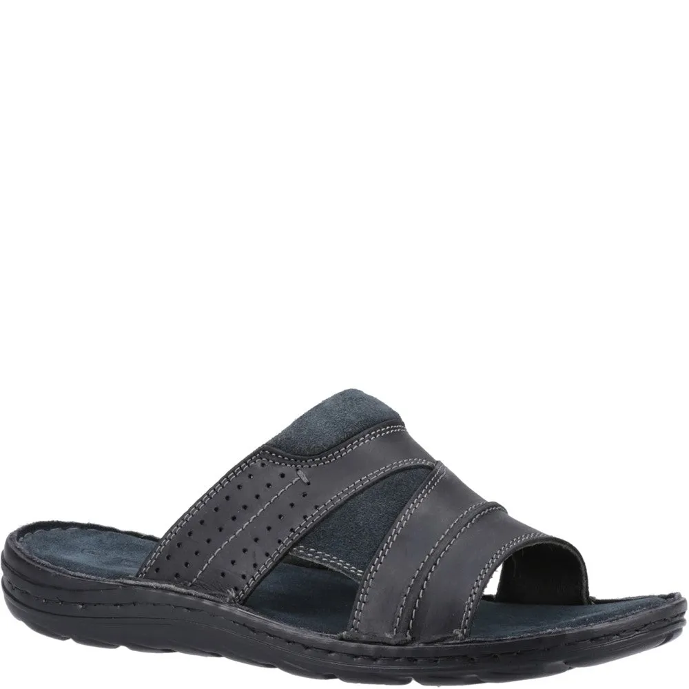 Black Archer Mule Sandals Long Stroll Smart Padding