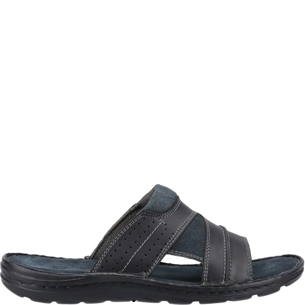 All-Day Wear Black Archer Mule Sandals