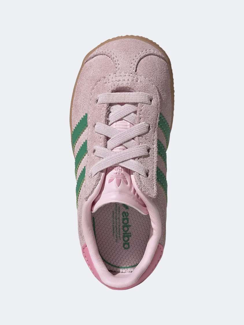 Skate Cool Comfortable Design Adidas Gazelle Comfort Infant-Girls Original Shoes Pink/Green