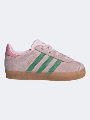 Adidas Gazelle Comfort Infant-Girls Original Shoes Pink/Green Style Goal design