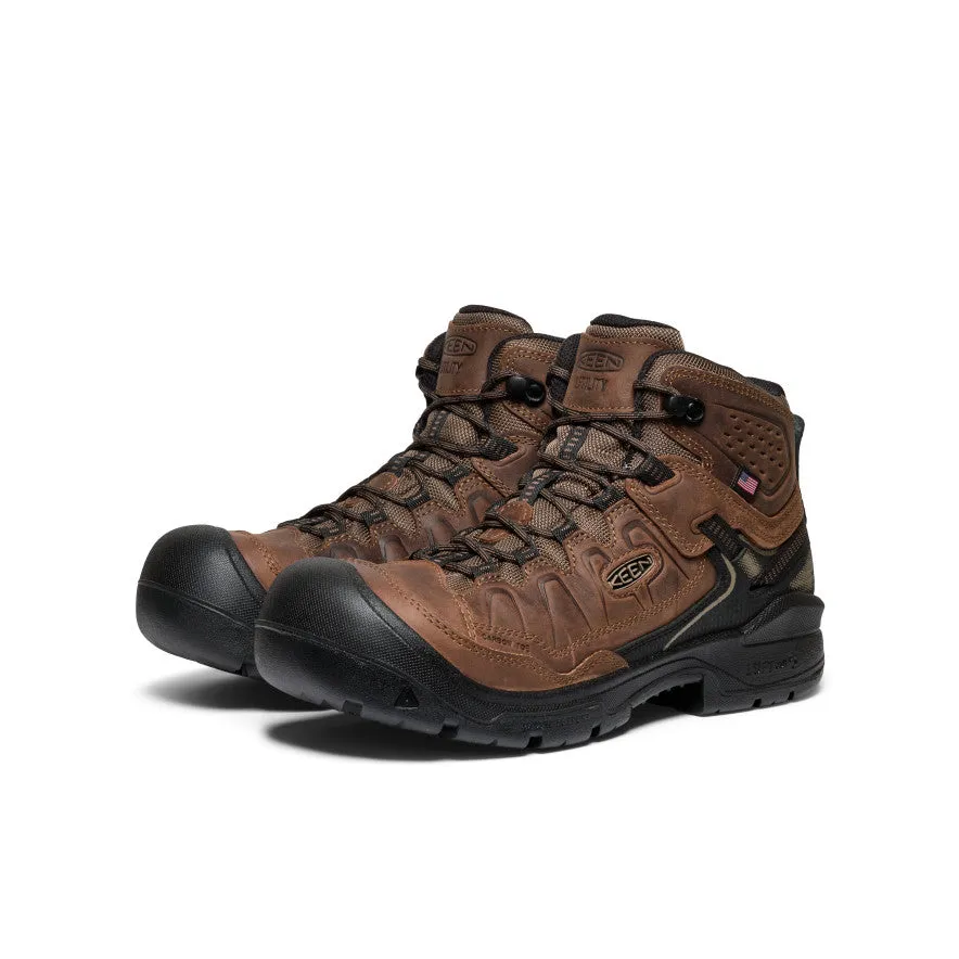 Men's Targhee IV Waterproof Work Boot (Carbon Toe)  |  Dark Earth/Black Vintage Love Bounce Edge