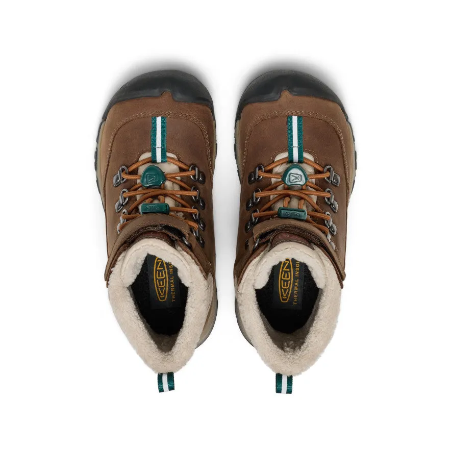 Little Kids' Kanibou Waterproof Winter Boot  |  Dark Earth/Roasted Pecan Silent Walk Adjustable