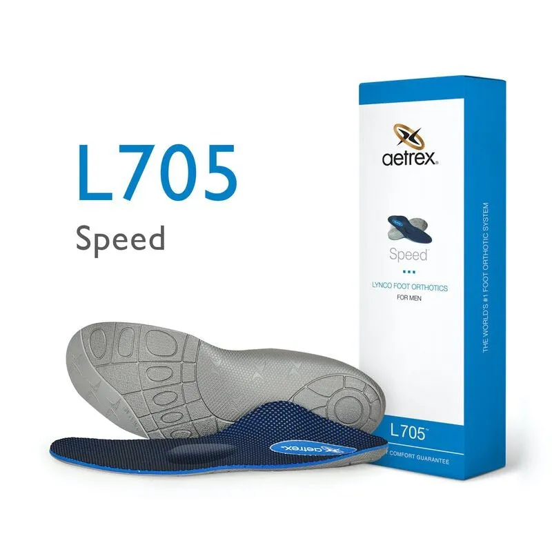Eva Midsole Soft Material aetrex L705 Men's Speed Orthotics W/ Metatarsal Support (Medium & High Arches)