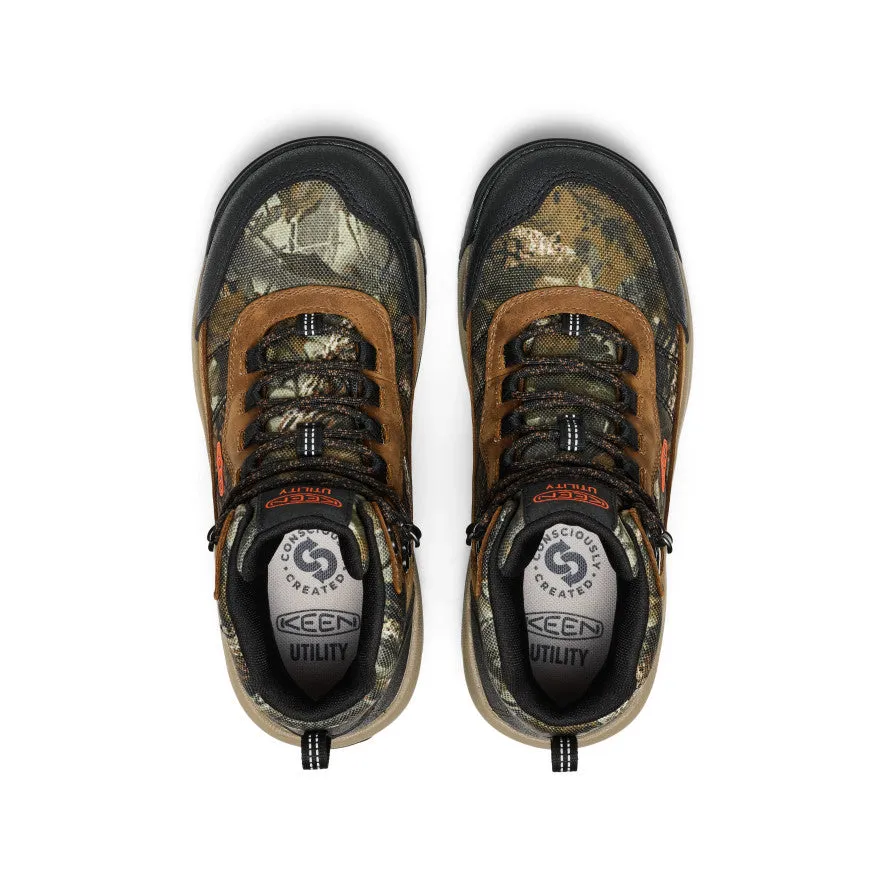 Women's Skokie Waterproof Work Boot (Soft Toe)  |  Camo/Black Textile lining ensures a smooth feel on contact Heel protection