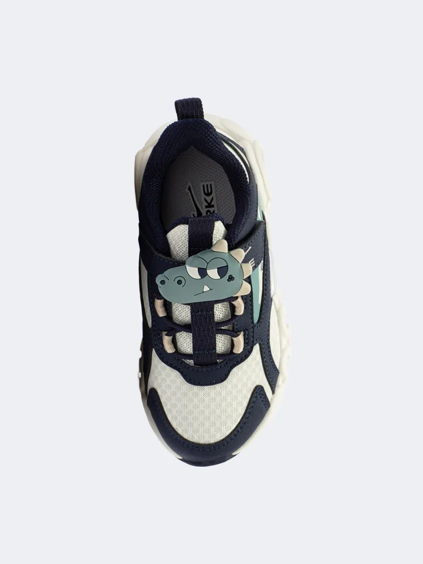 Dust Free Dance Floor Erke Cushioning Kids-Boys Running Shoes Dark Blue/Celadon