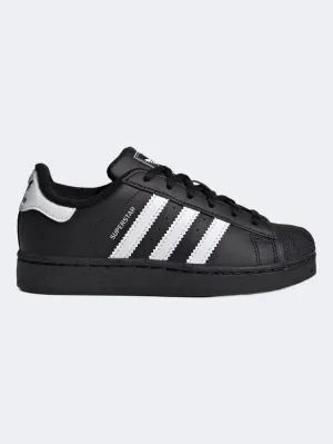 Adidas Superstar Ii Ps Original Shoes Black/Cloud White Toe Guard Garden Walk