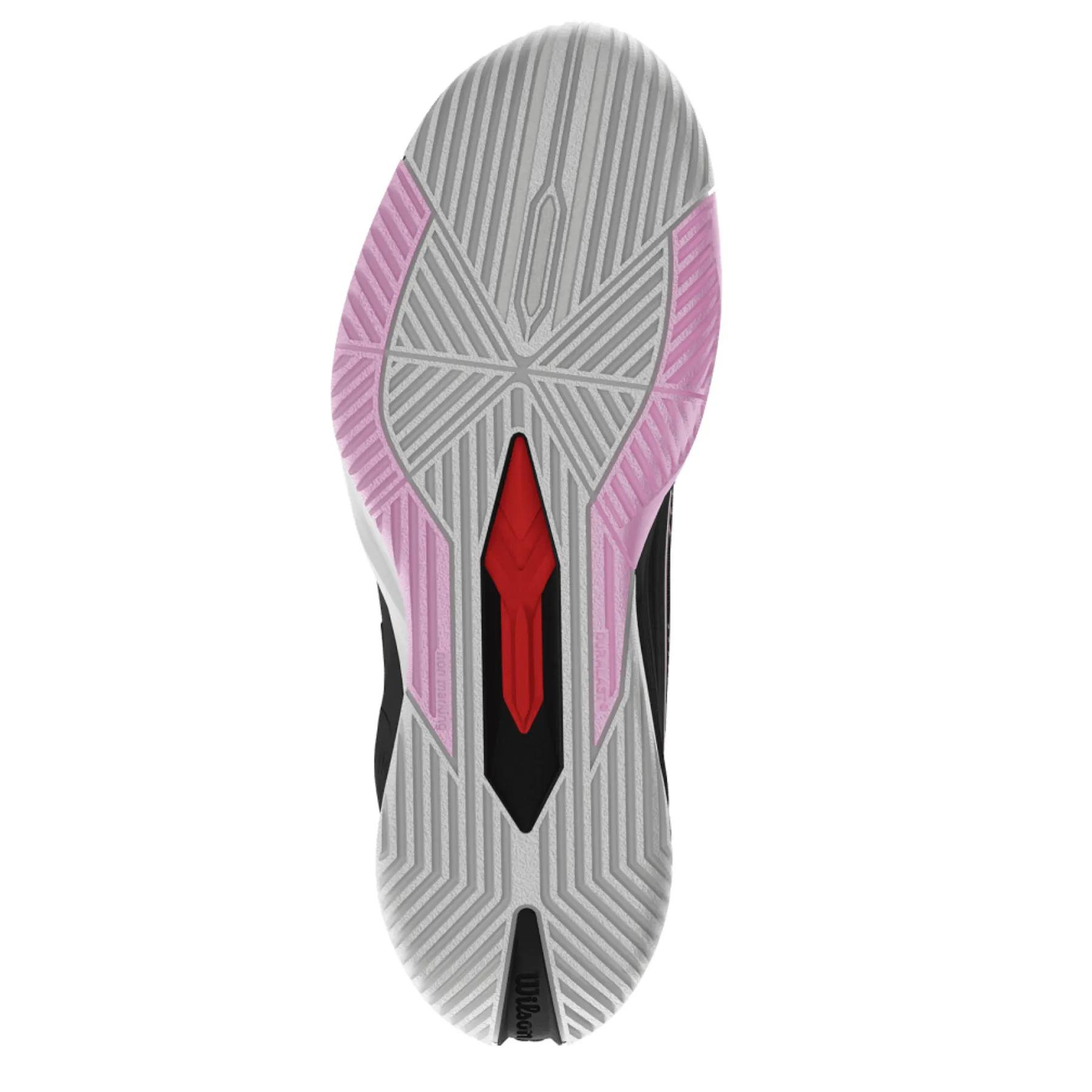 Soft Liner Wilson Rush Pro 4.5 Women Tennis Shoes - Black/Black/Pirouette