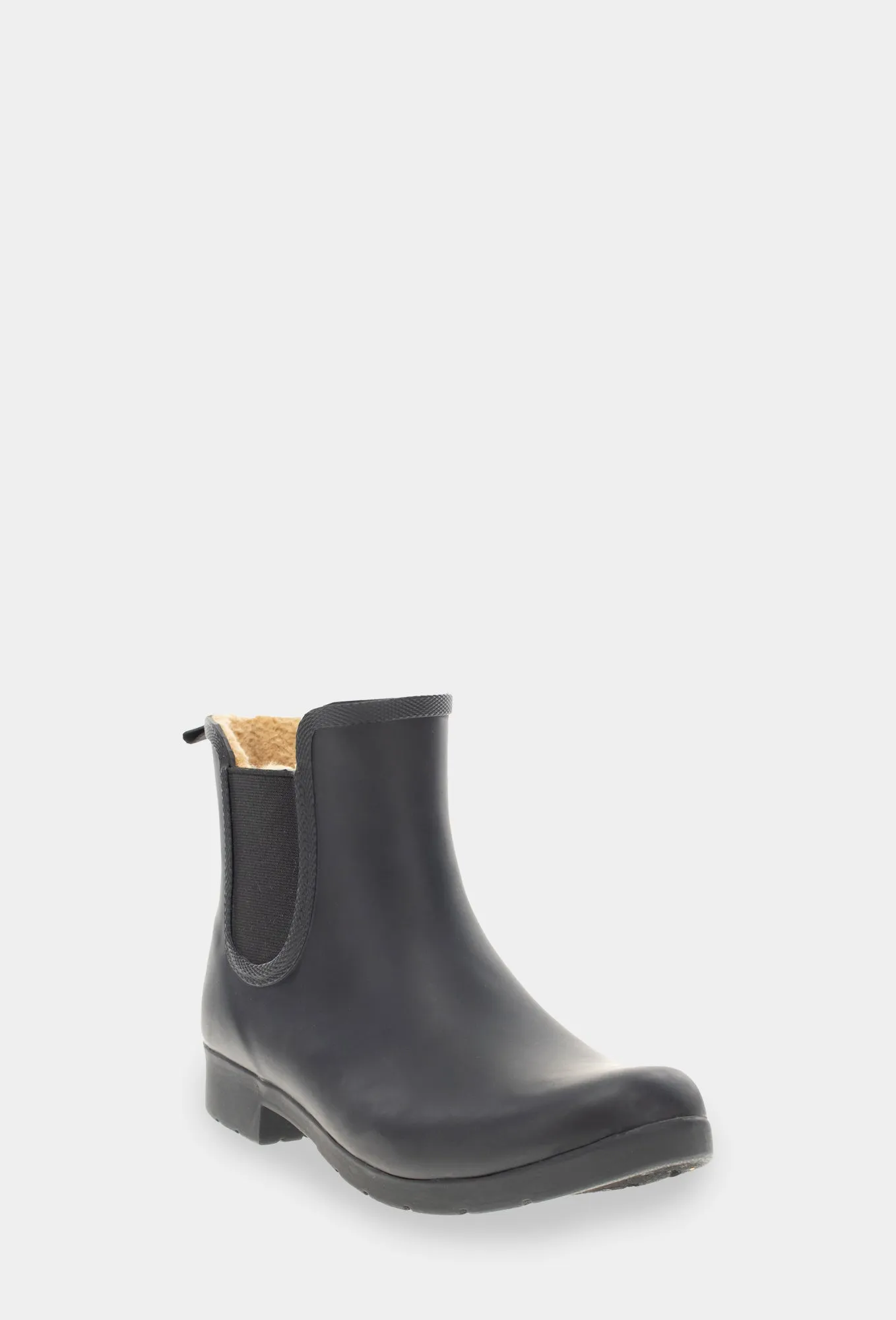 Travel Boots Storm Shield EASTLAKE CHELSEA PLUSH RAIN BOOT - BLACK