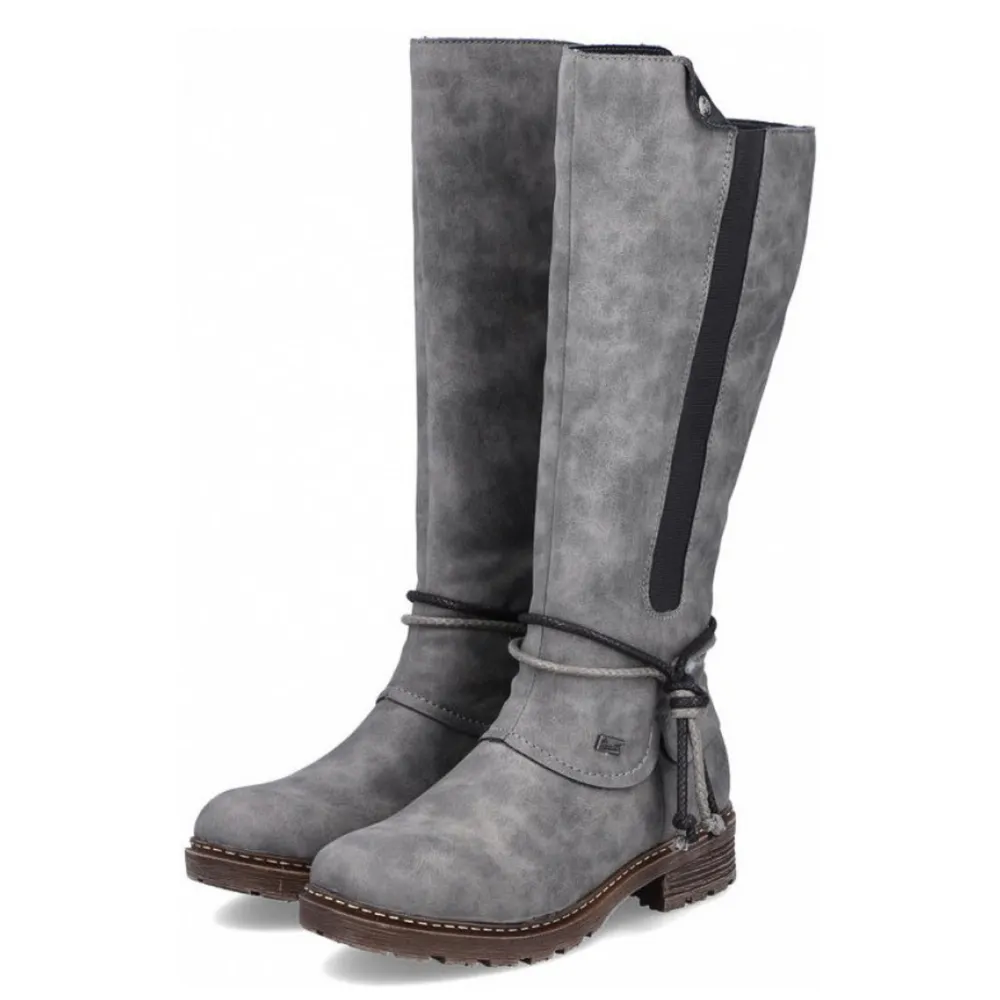 Outdoor journey Rieker Dominika 74 Smoke/Black Tall Boot (Women's)