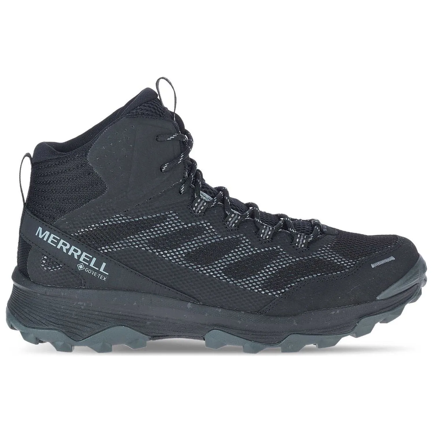 Merrell Speed Strike Mid GORE-TEX Mens Walking Boots - Black Backpack Travel All weather