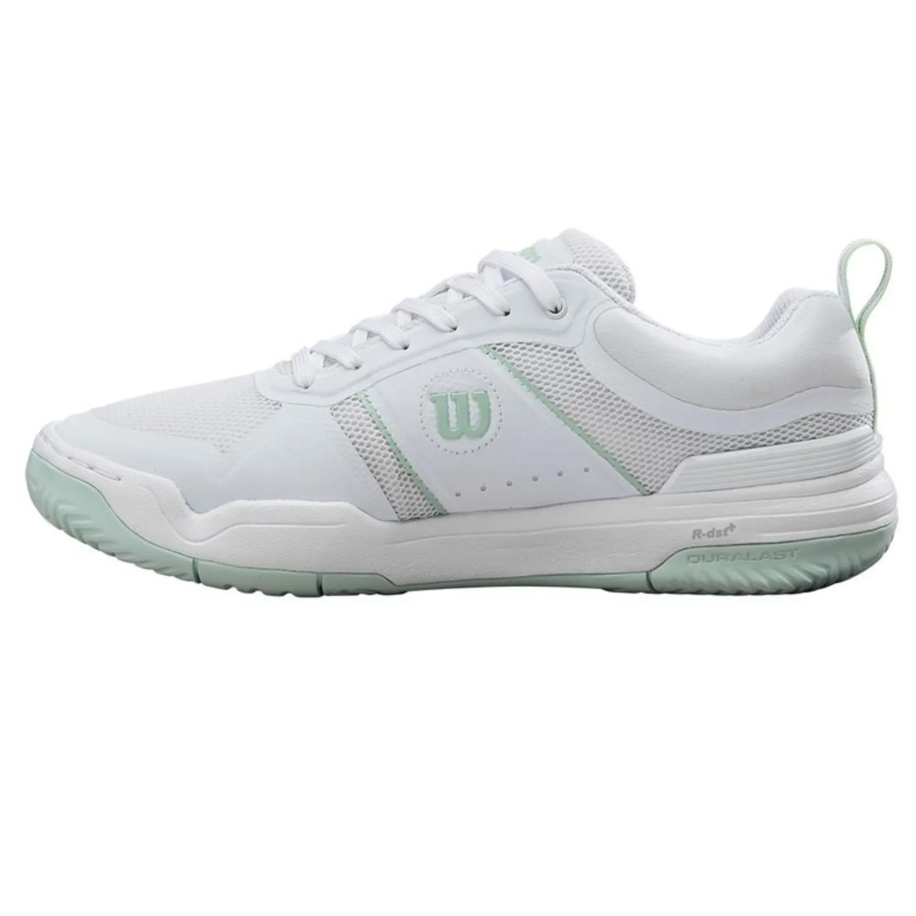 Slim Shape Breathable Material Wilson Pickle Pro Womens Pickleball Shoe - White/White/Surf Spray