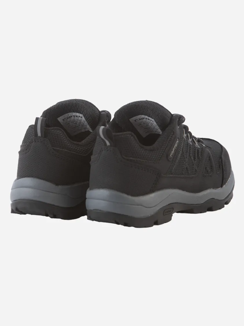 Top Ten Kids Unisex Hiking Shoes Black/Dark Grey Grip Traction buckle