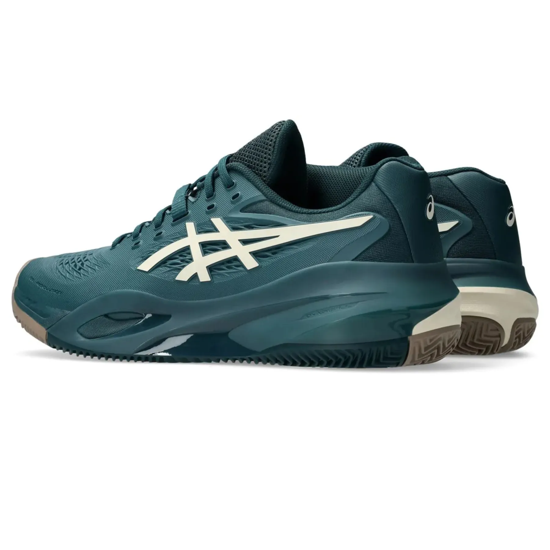 Asics Gel-Resolution X Clay Mens Tennis Shoes - Saxon Green / Birch Casual Look Easy Slip