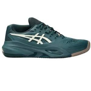 Breathable Lining Asics Gel-Resolution X Clay Mens Tennis Shoes - Saxon Green / Birch