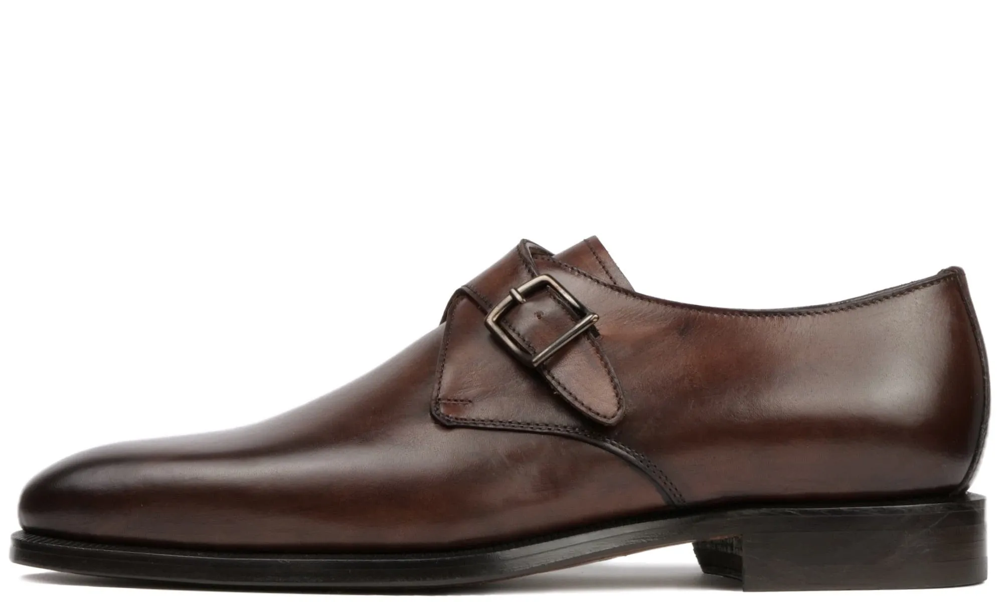 Mark Guard Soft Pad Brooklyn Single Monk Strap Brown