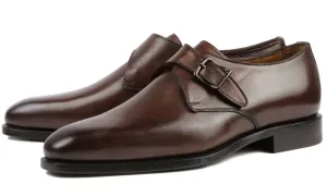 Brooklyn Single Monk Strap Brown Sleek Finish Light Pace