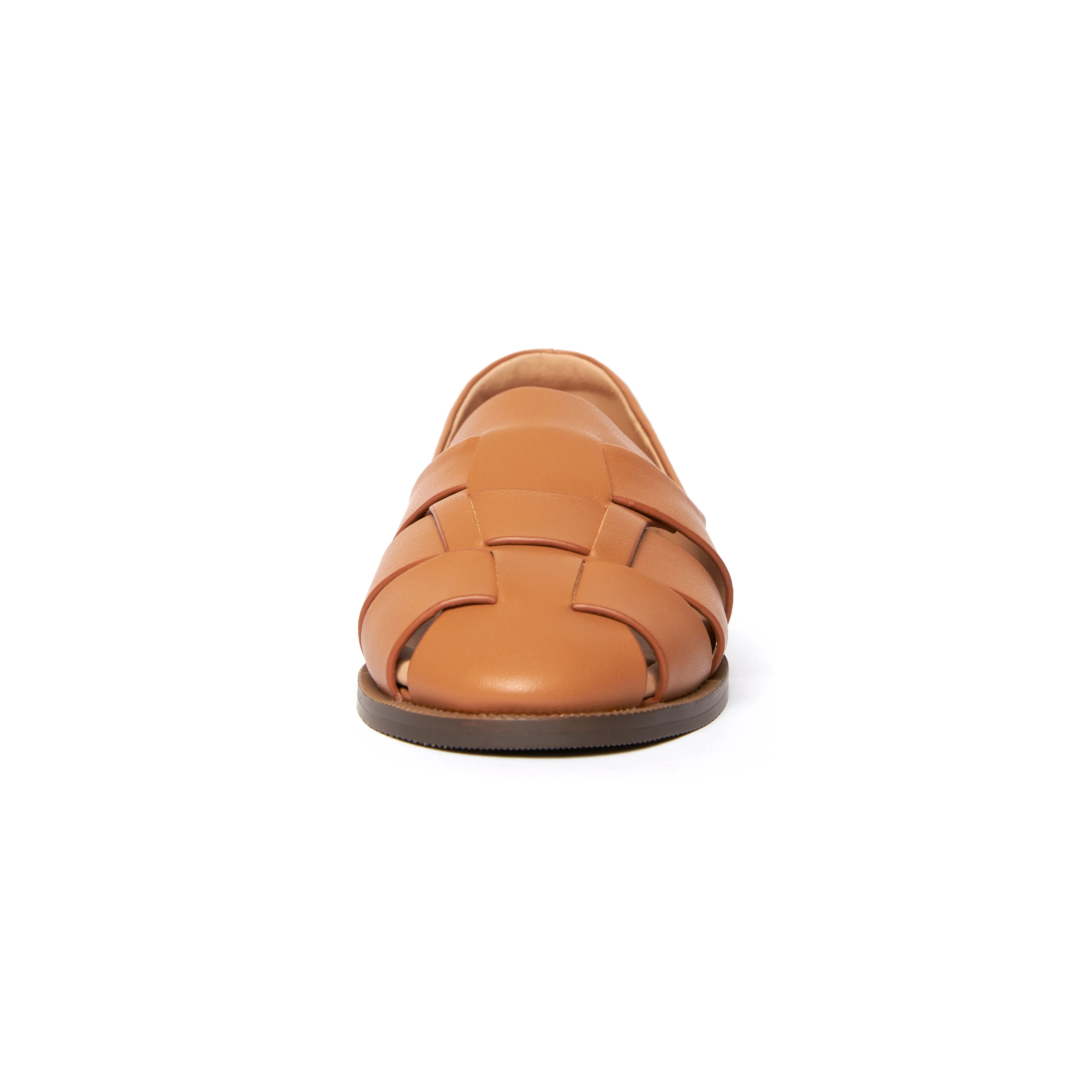 Dinner Outing Elegant Cushioning Kris Leather Loafers - Khaki ( KHK )