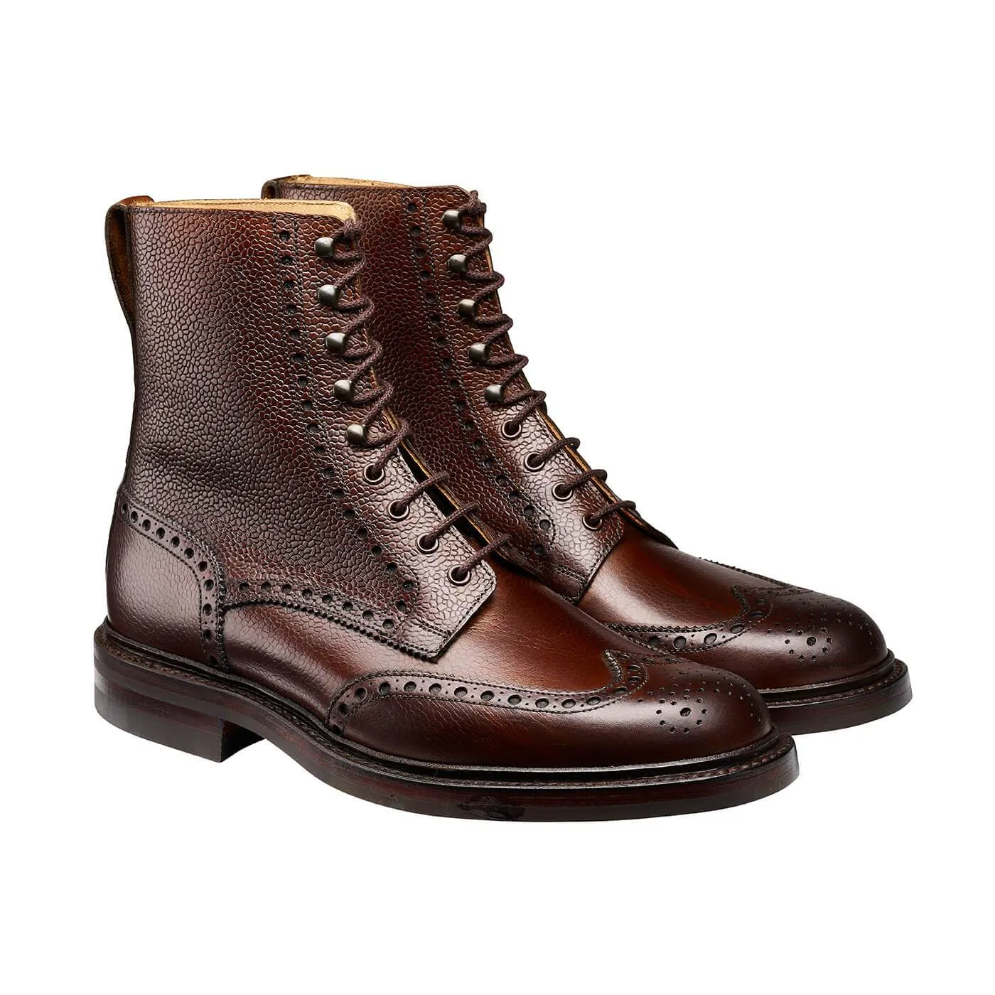 Breathable All-Day Wear Timeless Wardrobe Staple Islay Dark Brown Scotch Grain