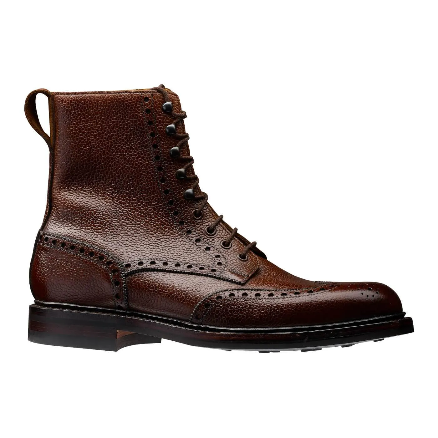 Islay Dark Brown Scotch Grain Fit Ease Elegant Urban Edge