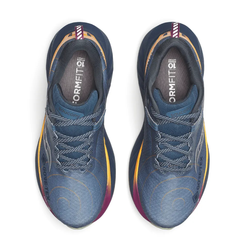 hook - and - loop - trimmed - design shoes Saucony Women's Triumph 22 GTX in Mirage/Navy