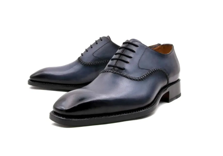 Energy Walk "Daniel" Burnished Calfskin Lace-Up Oxford Grey