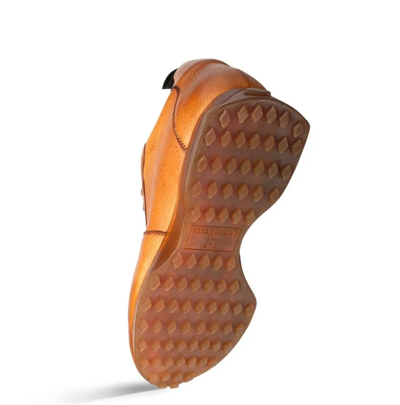 Gel Soft Calm Mood Mezlan "Gerardo" Deerskin Sneaker-Cognac