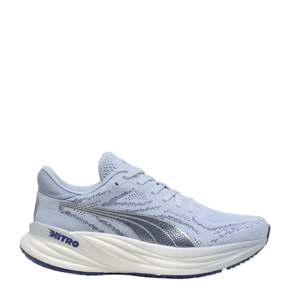 toe - box UV - protection - factor shoes Puma Women's Magnify NITRO 2 Running Shoes in Cool Weather/Blue Crystal SS25
