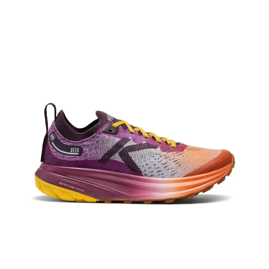 Durable Material Action Ready Women's Seek Trail Running Shoe  |  Willowherb/Orange Peel