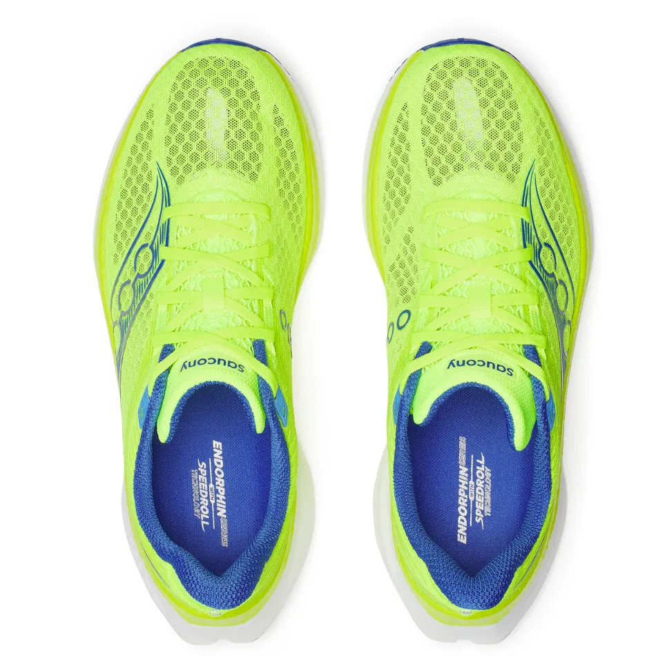 Saucony Men's Endorphin Speed 5 Running Shoes in Citron/Lapis - Online Exclusive running in half - marathons shoes synthetic materials