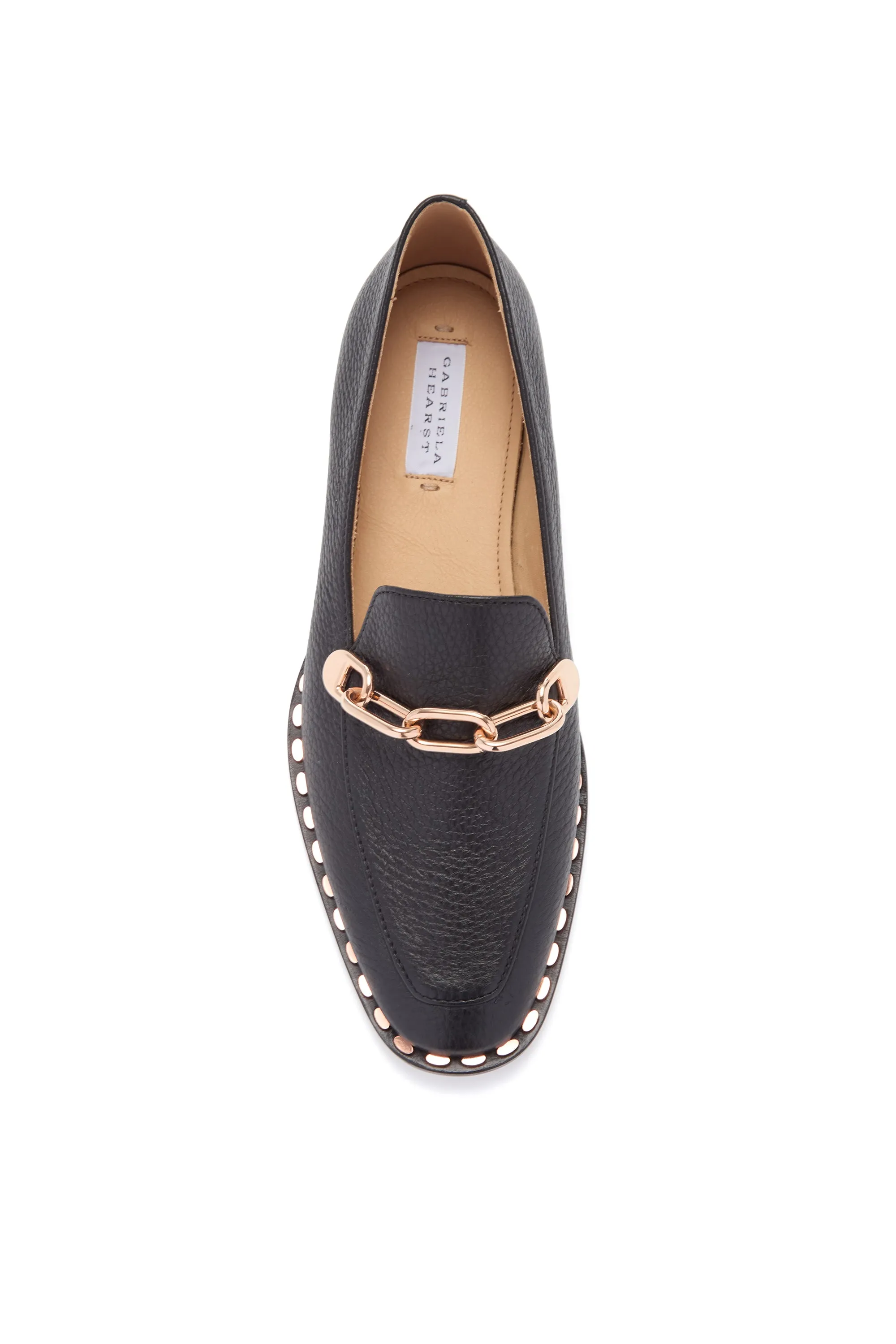Cushioned Insole Grip Strong Larisa Loafer in Black Textured Leather