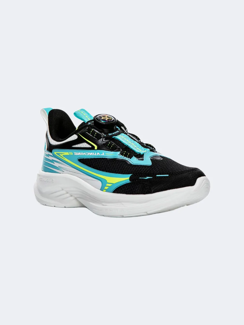 Erke Gs-Boys Running Shoes Black/Sea Green Climb Strong