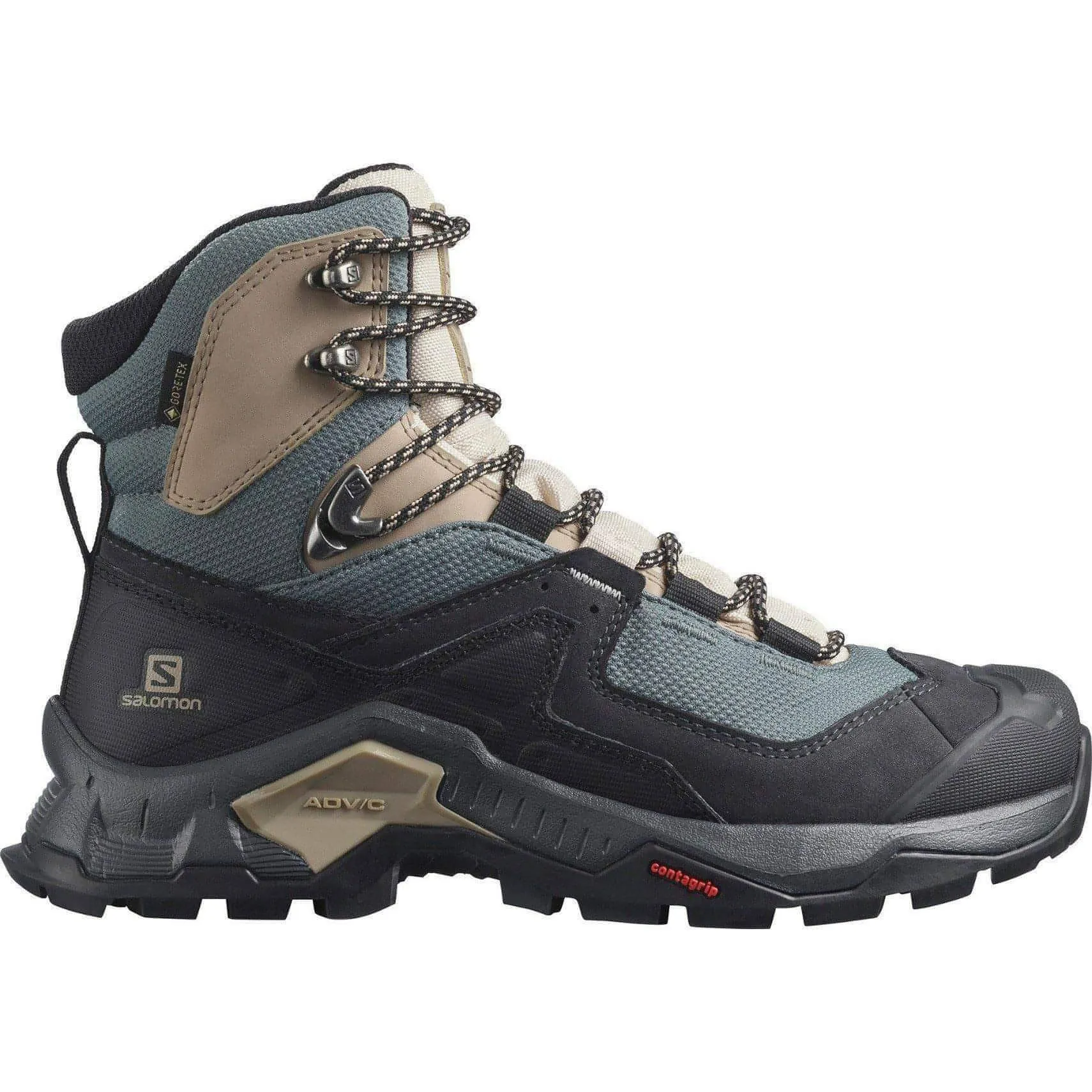 Heavy Impact Fit Natural Terrain Salomon Quest Element GORE-TEX Womens Walking Boots - Grey